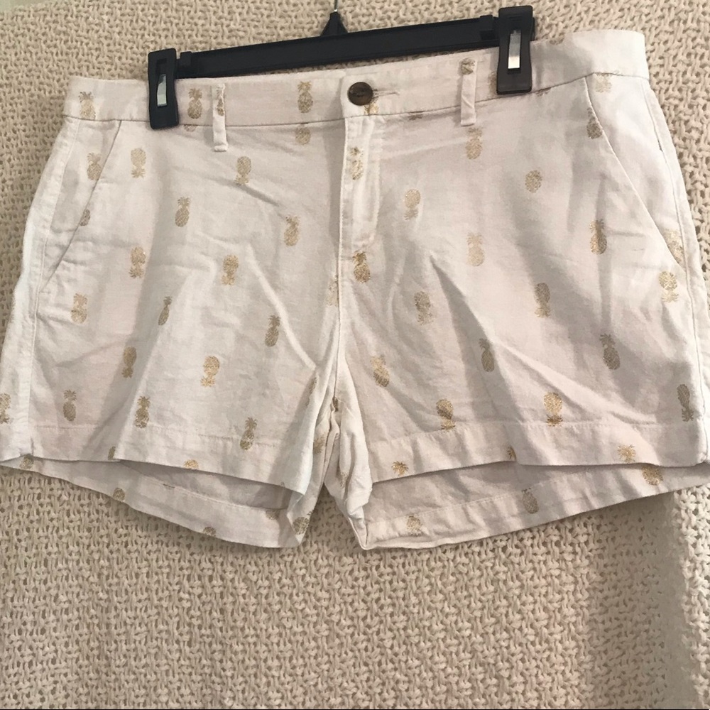 Old Navy White Pineapple Shorts